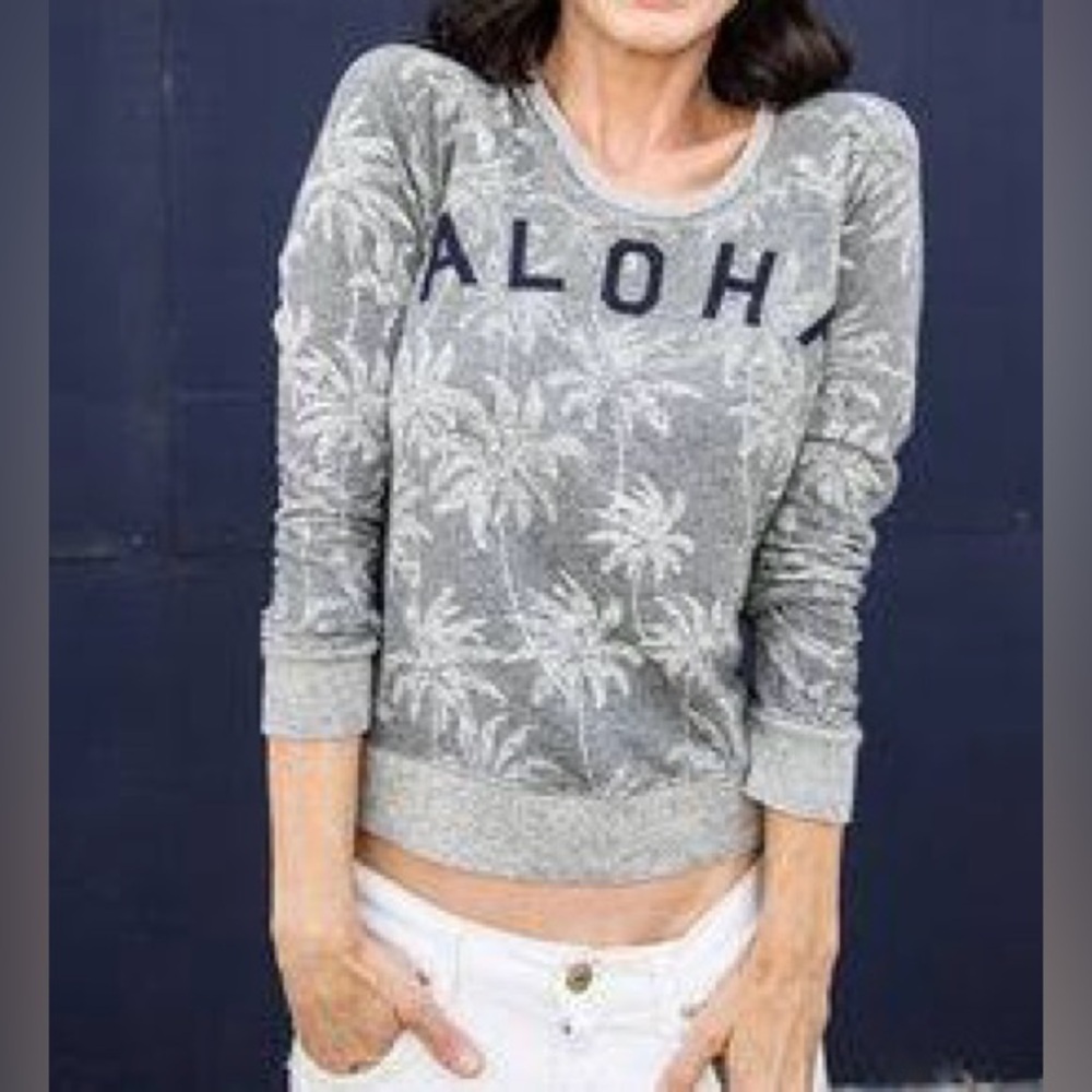 🌴Sundry🌴 Grey Palm Tree Sweatshirt. Size S